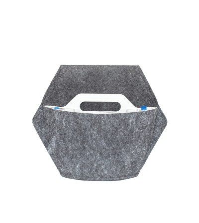 Housse textile pour jardinière avec motif hexagonal
