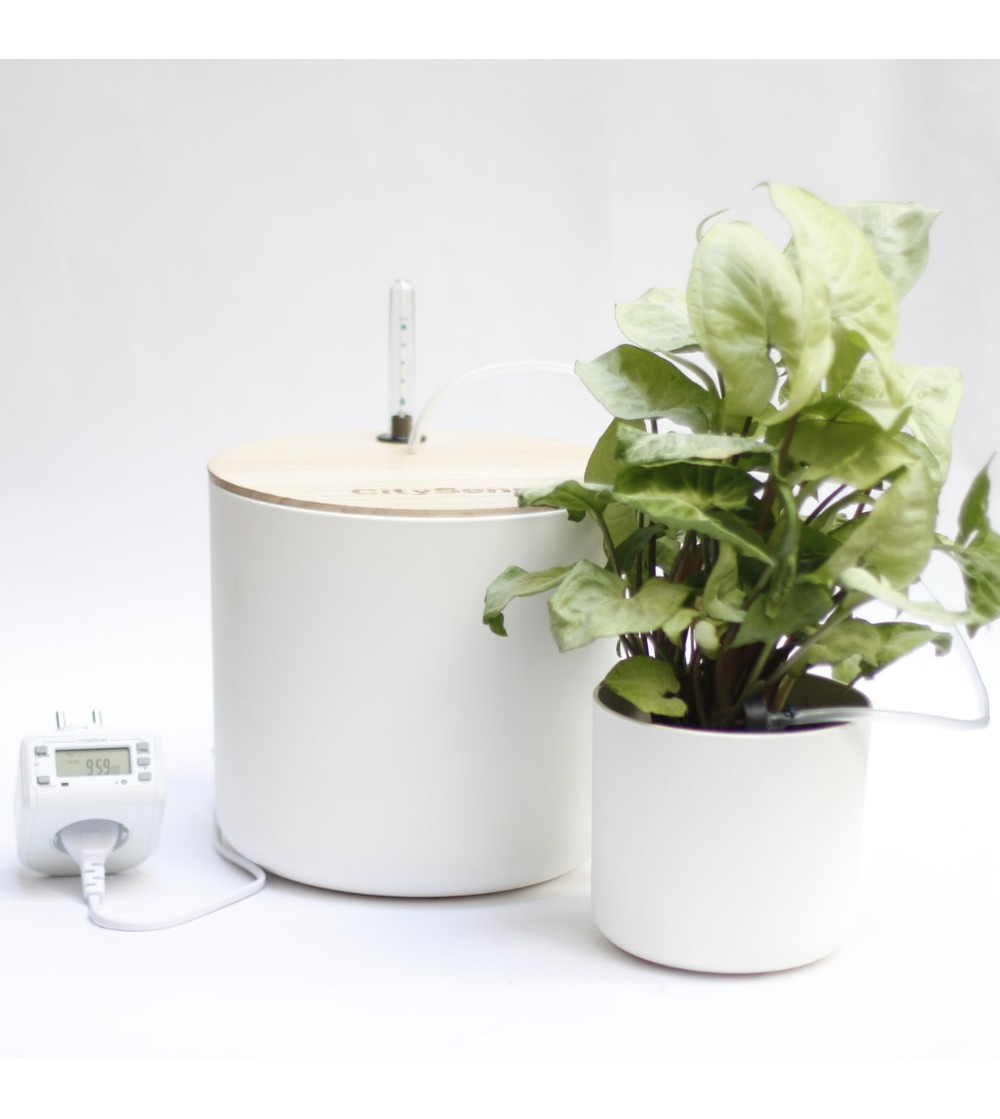 7" Auto Arrosage Planters pour intérieur plantes pot de fleurs avec de l'eau Level Indicateur 