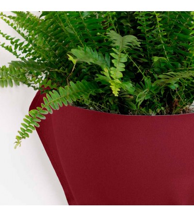 Funda para maceta de pared color rojo