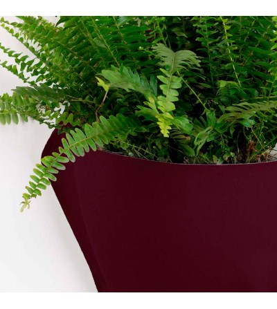 Funda para maceta de pared color vino