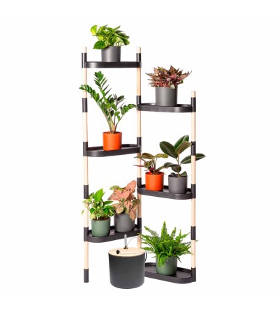 Étagère à plantes Rosenholm 6 étagères 78,5 x 56 x 20 cm noir effet bois  [en.casa]