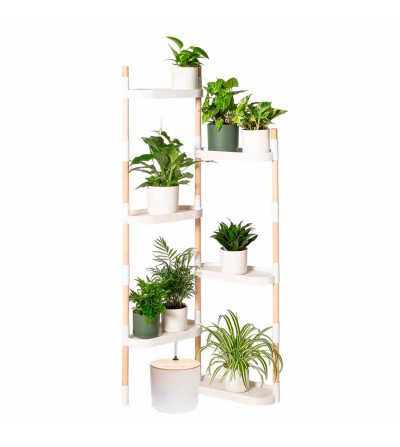 Étagère à plantes Rosenholm 6 étagères 78,5 x 56 x 20 cm noir effet bois  [en.casa]