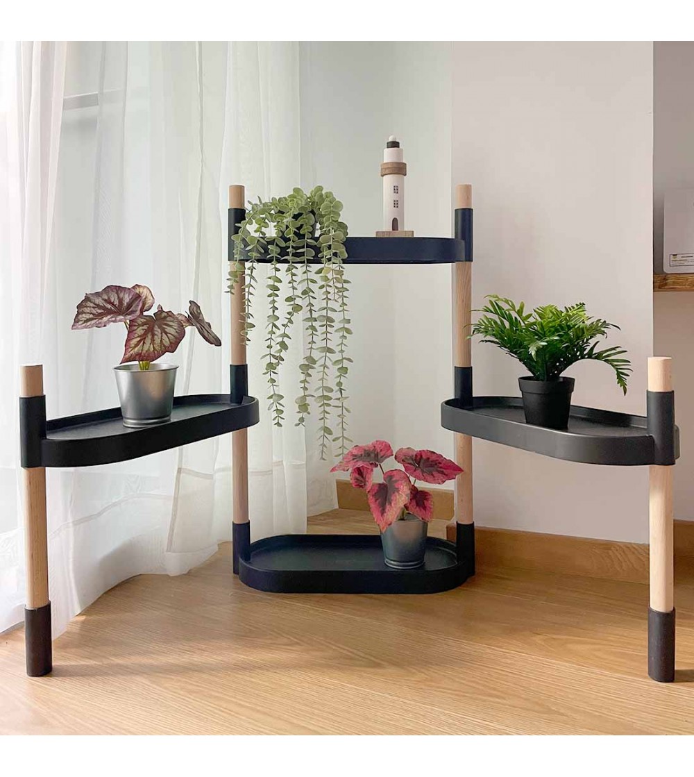 Festnight Scaffale Porta Piante In Legno Massello, 97 X 31 X 87 Cm, Per Giardino E Terrazzo