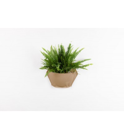 Cache-pot textile beige