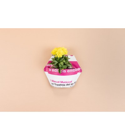 Housse textile décorative pour jardinière murale