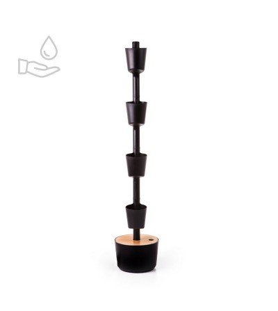 Black manual watering 100% recycled vertical planter