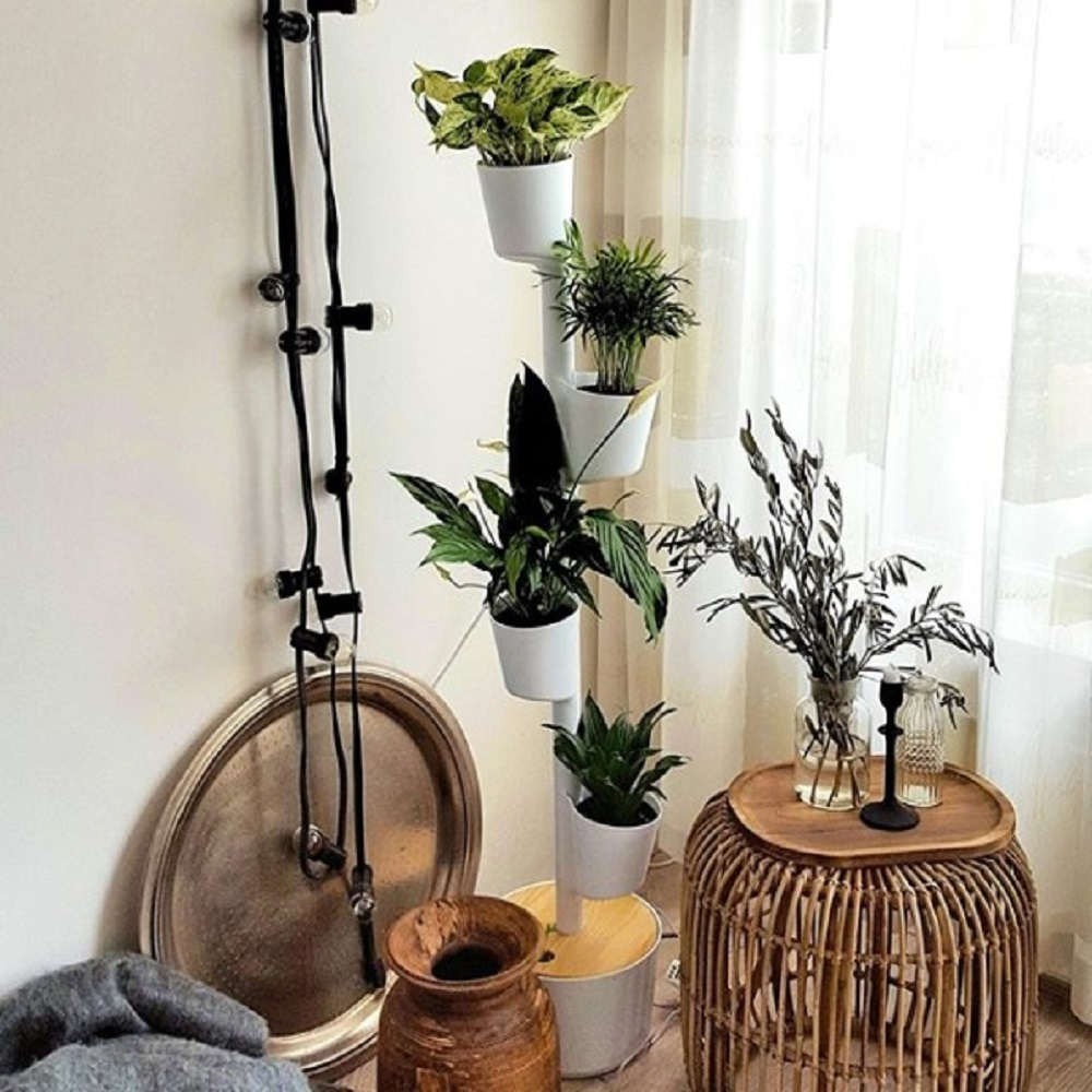 White SelfWatering Planter