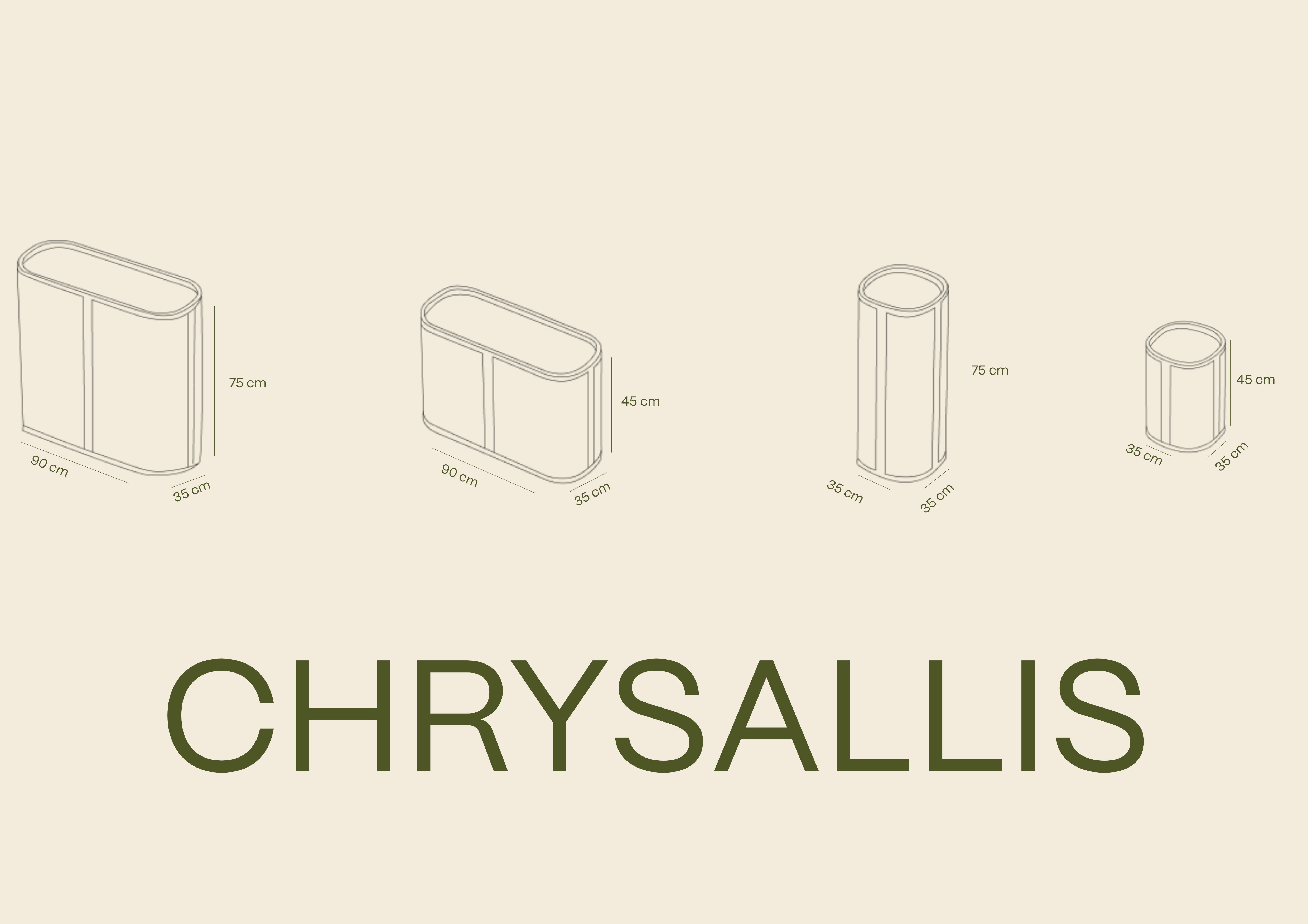tamaño jardineras Chrysallis
