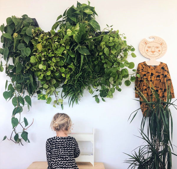 vertical garden at the bedroom