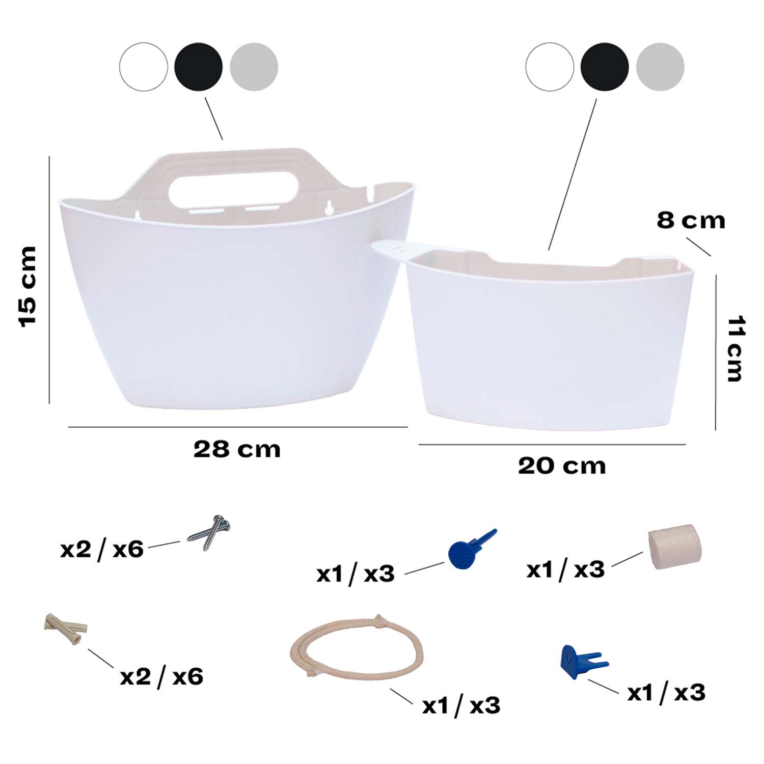 components self-watering wall pot